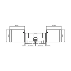 Cylindre électronique de serrure connecté étanche -13 double à badge rfid mifare-LOCKY Discount