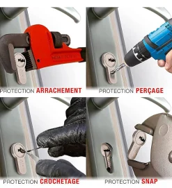 Cylindre serrure porte debrayable haute sécurité clés réversibles Carte propriété Trafic 6 Thirard Taille - 30x65mm^Autres Hot