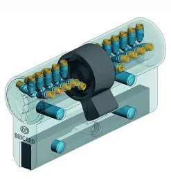 Cylindre serrure 30x30 mm à bouton acier renforcé 3 clés CHIFRAL S2 BRICARD^Autres