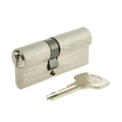 Cylindre série 500+ 30x40 mm nickelé - 5 goupilles - 3 clés-Yale