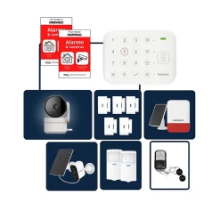 - Alarme Maison Wifi Sans Fil Vigilia VIG503 - Kit Complet avec 2 Caméras Full HD intérieur / extérieur solaire et 11 Acces-Daewoo Sale