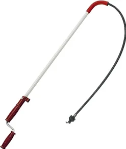 Déboucheur canne WC 160 cm - tête vrille, double spire acier, poignée plastique-Virax Outlet