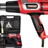 Décapeur thermique 2000W Pistolet à Air Chaud coffret avec 8 accessoires^Teeno