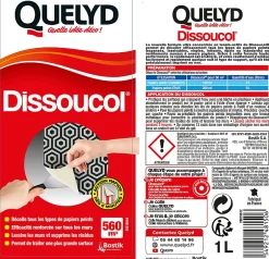 Décolleur de papier peint Dissoucol - surface de couverture 560 m² - contenance 1 L - 30611655-Quelyd New