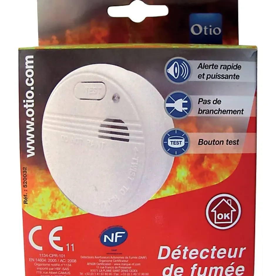 DETECTEUR DE FUMEE AUTONOME DAAF NF EN14604 NF 5 ans^Divers_Sm Online