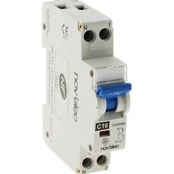Disjoncteur 16A Nov'Elec Resi9 230 V 2 pôles-Novelec Discount