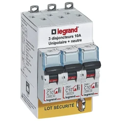 Disjoncteur DNX3 unipolaire + neutre 10A vendu par 3 pièces^Legrand Clearance