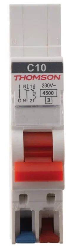 Disjoncteur 1P+N bornes auto 10A Easy Connect^Thomson Hot