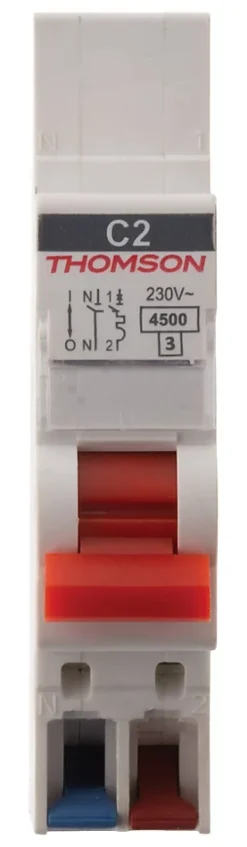 Disjoncteur 1P+N bornes auto 2A Easy Connect-Thomson Online