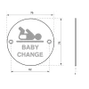 Disque de signalisation Espace Bébé , à visser, inox brossé, marquage noir, diamètre 76mm -^Thirard New