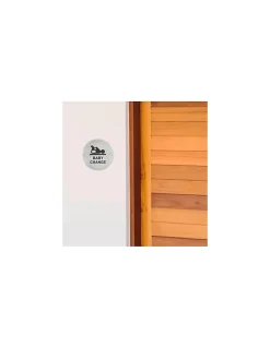 Disque de signalisation Espace Bébé , à visser, inox brossé, marquage noir, diamètre 76mm -^Thirard New