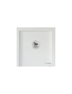 Disque de signalisation Espace Bébé , à visser, inox brossé, marquage noir, diamètre 76mm -^Thirard New