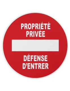 Disque de signalisation Propriété privée, polystyrène rigide adhésif, diamètre 180mm -^Thirard Best