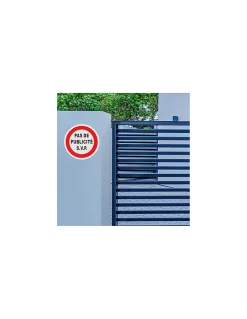 Disque de signalisation Pas de publicité, polystyrène rigide adhésif, diamètre 80mm -^Thirard Clearance