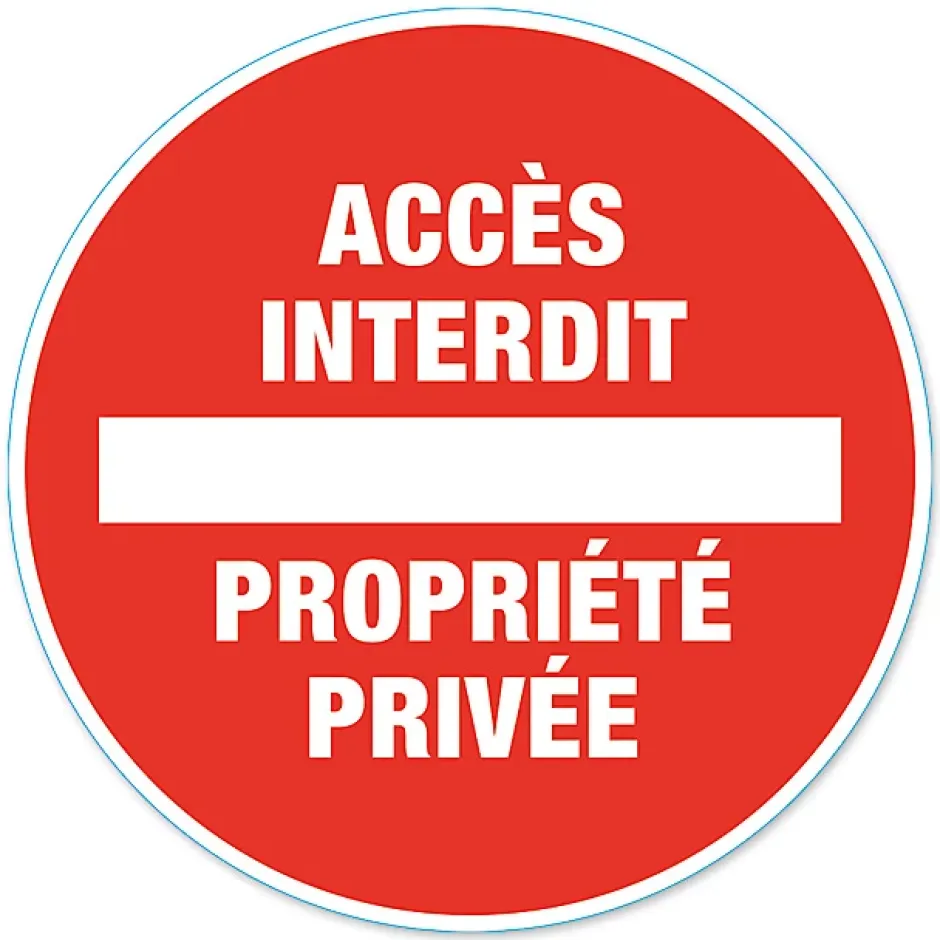 Disque de signalisation "Propriété privée" Ø28^Chapuis Discount