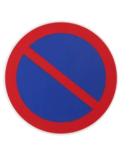 Disque de signalisation Stationnement interdit, polystyrène rigide adhésif, diamètre 180mm --Thirard Clearance