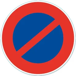 Disque de signalisation "Stationnement interdit" ø17 cm^Chapuis Sale