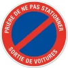 Disque de signalisation "Sortie de voiture" Ø28-Chapuis Clearance