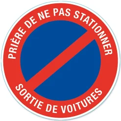 Disque de signalisation "Sortie de voiture" Ø28-Chapuis Clearance