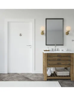 Disque de signalisation WC Handicapé , à visser, inox brossé, marquage noir, diamètre 76mm -^Thirard Online