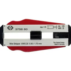 Dénudeur de fil C.K T3756 0,80 mm adapté pour fils PVC et PTFE, butée réglable, lames en acier trempé-V33 New
