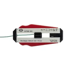 Dénudeur de fil C.K T3756 0,80 mm adapté pour fils PVC et PTFE, butée réglable, lames en acier trempé-V33 New