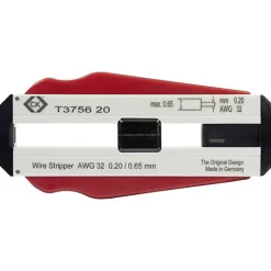 Dénudeur de fil C.K T3756 0,20 mm pour fils PVC et PTFE, lame en acier trempé-V33 Clearance