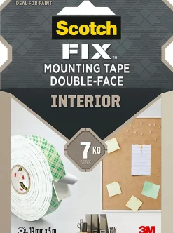 Double face intérieur 3M 19 mm x 5 m blanc, 7 kg^Scotch New