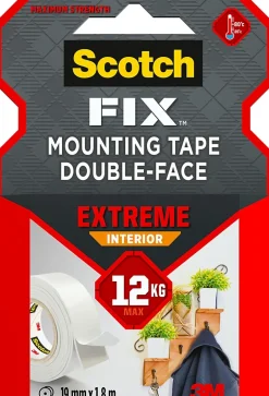 Double face intérieur 3M 19 mm x 1.5 m blanc, 12 kg^Scotch