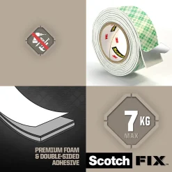 Double face intérieur 19 mm x 1.5 m blanc, 7 kg^3M Hot