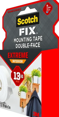 Double face intérieur Extrême 19 mm x 5 m blanc, 13 kg^Scotch New