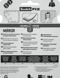 Double face miroir 19 mm x 5 m blanc, 5 kg^3M Hot