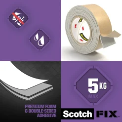 Double face miroir 3M 19 mm x 1.5 m blanc, 5 kg^Scotch