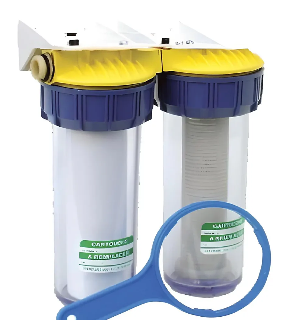 Double filtre anti-tartre 3/4'' avec équerre cartouche et clé - - FD34C^Polar Hot