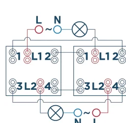 Double interrupteur à manette Espen blanc à composer^Jacobsen New