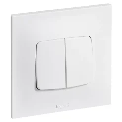 Double interrupteur ou va-et-vient Neptune 0 913 21 coloris blanc 10 A^Legrand New
