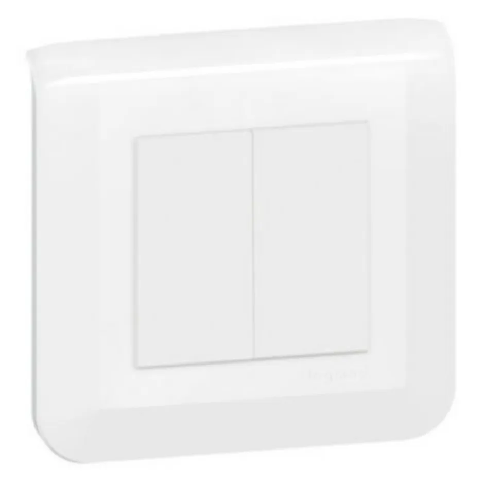 Double interrupteur va-et-vient à vis Mosaïc blanc^Legrand Discount