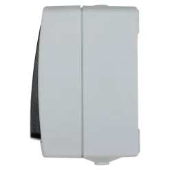 Double interrupteur va-et-vient étanche en saillie gris complet- Outlet