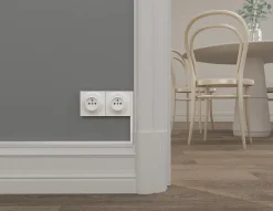 Double prise 2 pôles+terre Neo Evo blanc^Fontini Hot