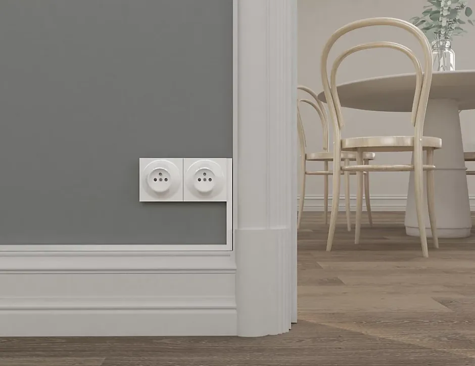 Double prise 2 pôles+terre Neo Evo blanc^Fontini Hot