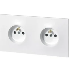Double prise 2 pôles+terre Neptune^Legrand New