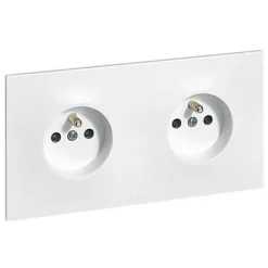 Double prise 2 pôles+terre Neptune^Legrand New