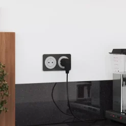 Double prise avec terre prêt câblée Espen aluminium composable-Jacobsen Hot