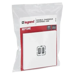 Double prise USB Neptune Blanc mat^Legrand Outlet