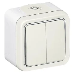 Double va et vient complet Plexo saillie blanc-Legrand Clearance