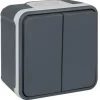 Double va et vient saillie 10A gris - IP55 - OXXO^Eurohm Hot