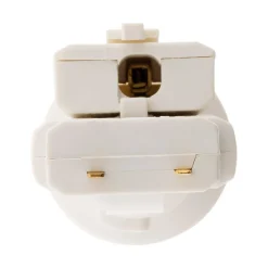 Douille avec Fiche DCL 6A 250V B22 - Blanc --Zenitech Outlet