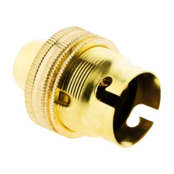 Douille B22 laiton bague borne de terre - double --Zenitech