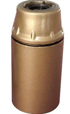 Douille culot E14 thermoplastique chemise lisse or-Diall Hot