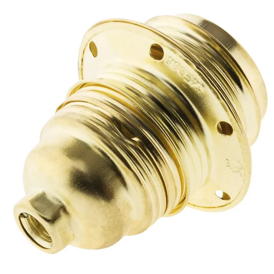 Douille E27 acier laitonné-Zenitech Discount